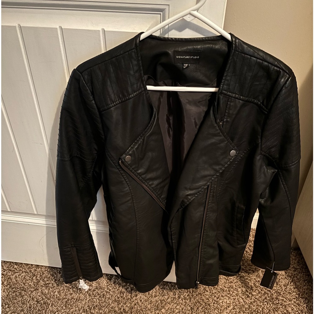 Black Faux Leather Jacket